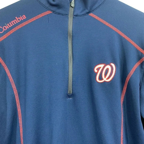 Columbia Men's Washington Senators Shotgun 1/4 Zip Long‎ Sleeve Pullover Size M - Picture 5 of 13